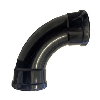 Black 90 Deg. Double Socket Soil Bend 110mm