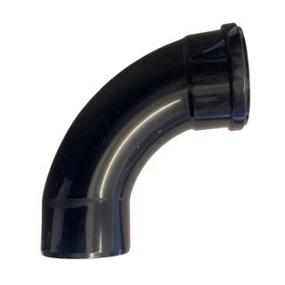 Black 90 Deg. Single Socket Soil Bend 110mm